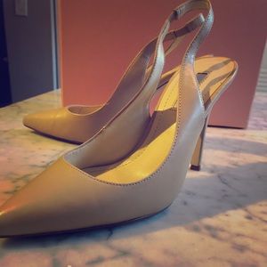 BCBGeneration tan slingback pump
